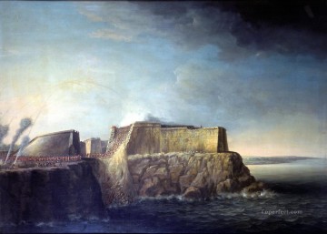 海戦 Painting - ドミニク・セレス長老 ハバナ占領 1762 年モロ城襲撃 海戦